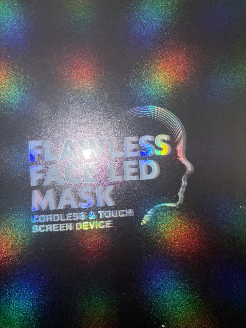 Flawless Face LED Mask - Holographic Black Packaging